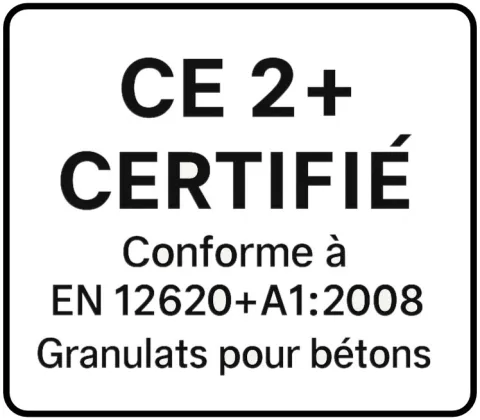 Marquage CE 2+ granulats béton