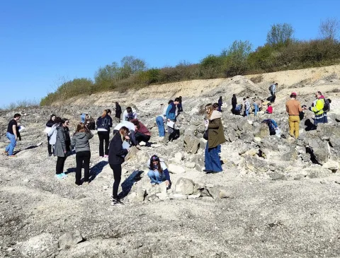 Une carrière, salle de classe à ciel ouvert